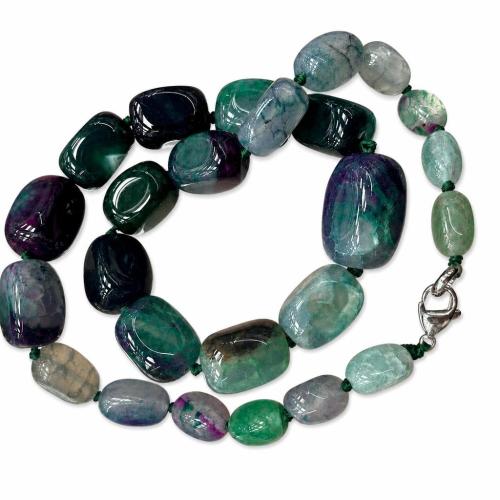 Acrylic Necklace, Agate, irregular, fashion jewelry & Unisex beads size 18*25-10*14mm Approx 40 cm 