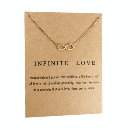 304 Stainless Steel Necklace, Infinity, plated, oval chain & for woman Approx 45 cm 