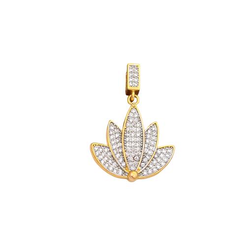 Cubic Zirconia Micro Pave Brass Pendants, plated, DIY & micro pave cubic zirconia, pendant size 17-22mm 