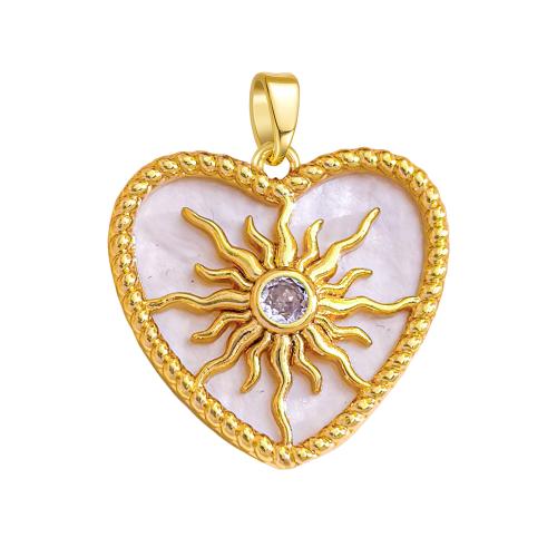 Cubic Zirconia Micro Pave Brass Pendants, plated, DIY & micro pave cubic zirconia & enamel, pendant size 19-21mm 