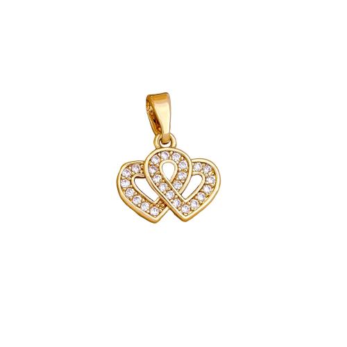 Cubic Zirconia Micro Pave Brass Pendants, plated, DIY & micro pave cubic zirconia, pendant size 10-12mm 