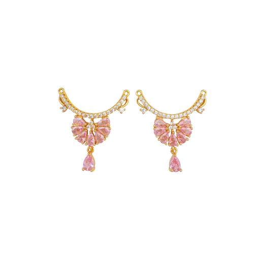 Cubic Zirconia Micro Pave Brass Pendants, plated, DIY & micro pave cubic zirconia, pendent size 32-36mm 