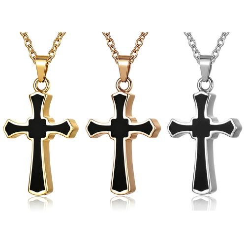 Cinerary Casket Pendant, 304 Stainless Steel, Cross, plated, DIY & enamel 