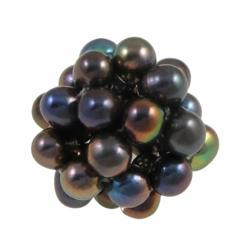 Ball Cluster Cultured Pearl Beads, Freshwater Pearl, Round, handmade 20mm 