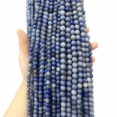 Blue Aventurine Bead, Round, DIY Approx 38 cm 