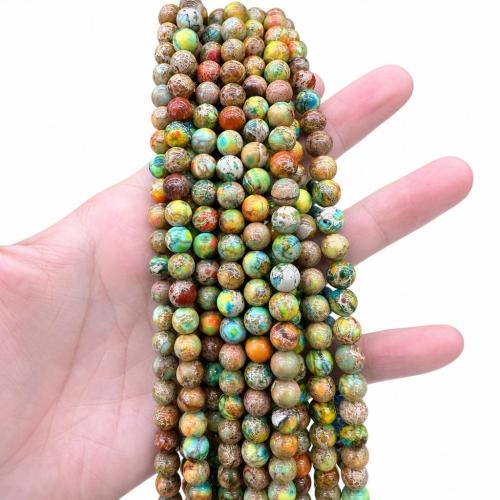 Impression Jasper Beads, Round, DIY Approx 38 cm 