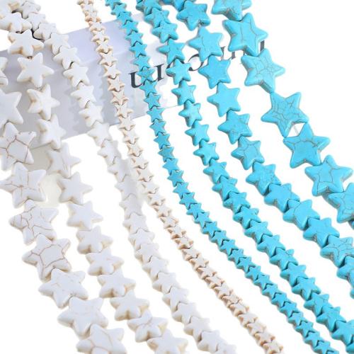 Synthetic Turquoise Beads, Star, DIY Approx 38 cm 