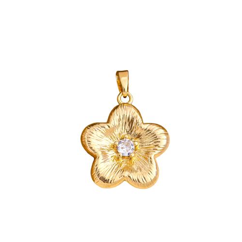 Cubic Zirconia Micro Pave Brass Pendants, gold color plated, DIY & micro pave cubic zirconia, pendent size 11-18mm 