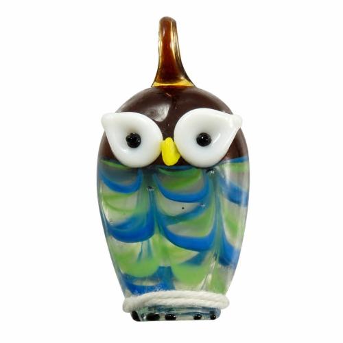 Pendentifs de Murano animaux , chalumeau, hibou, plus de couleurs à choisir Environ 7mm, Vendu par PC