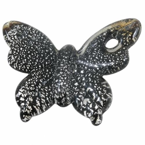 Pendentifs de Murano animaux , chalumeau, papillon, feuille d'argent, plus de couleurs à choisir Environ 4mm, Vendu par PC