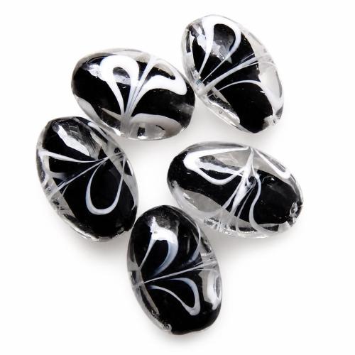 Perles murano faites à la main , chalumeau, ovale, fait à la main, plus de couleurs à choisir Environ 2.5mm Vendu par lot