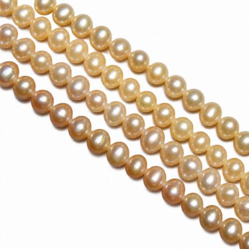 ポテト形の淡水養殖パール, 天然有核フレッシュウォーターパール, 天然, グレードA, 5-6mm, 穴:約 0.8mm, 長さ:15 インチ, 売り手 ストランド