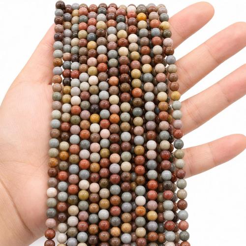 Picture Jasper Beads, Round, DIY Approx 38 cm 