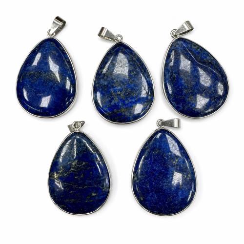 Natural Lapis Lazuli Pendants, Teardrop, DIY Approx 