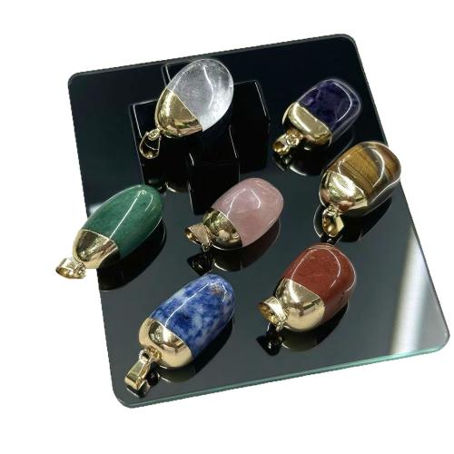 Gemstone Jewelry Pendants, gold color plated, DIY pendent size 20-30mm 