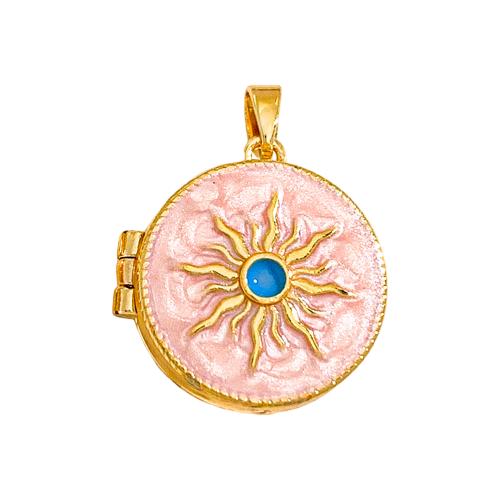 Cubic Zirconia Micro Pave Brass Pendants, plated, DIY & micro pave cubic zirconia & enamel 