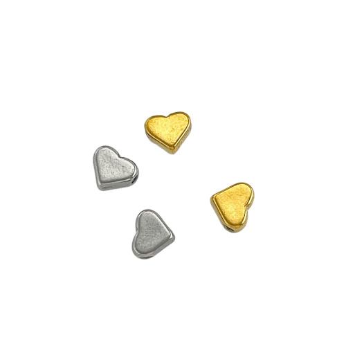 Stainless Steel Jewelry Beads, 304 Stainless Steel, Heart, plated, DIY 
