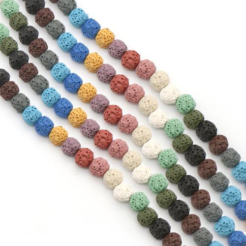 Dyed Lava Beads, Round, DIY 8mm 