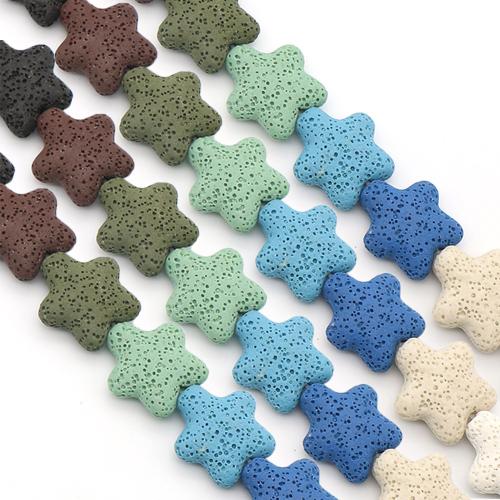 Dyed Lava Beads, Star, DIY 