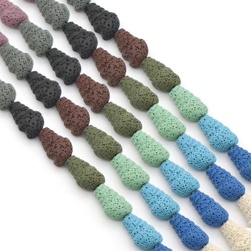 Dyed Lava Beads, Conch, DIY Approx 38 cm 