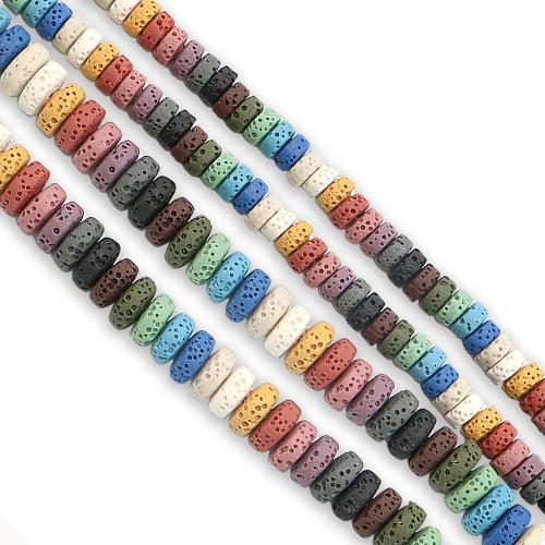 Dyed Lava Beads, DIY Approx 38 cm 