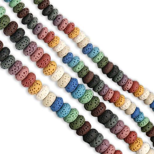 Dyed Lava Beads, Abacus, DIY Approx 38 cm 