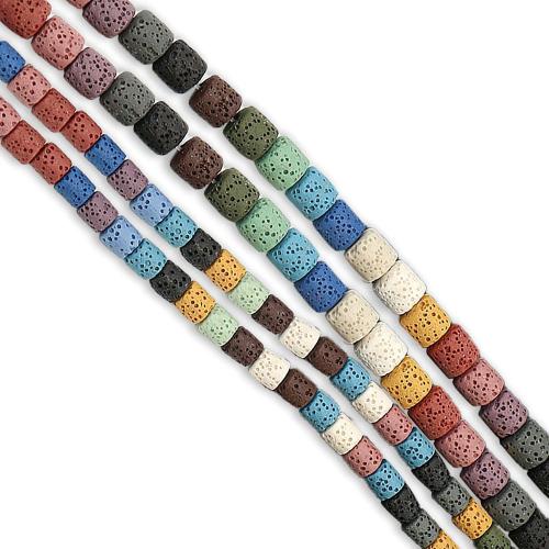 Dyed Lava Beads, Column, DIY Approx 38 cm 