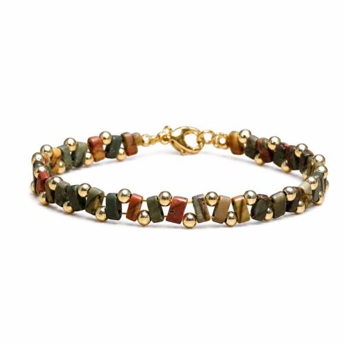 Gemstone Bracelets, with TILA Beads, handmade & Unisex Approx 19 cm 