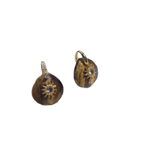 Gemstone Zinc Alloy Pendants, with Zinc Alloy, Teardrop, DIY & faceted & with rhinestone 