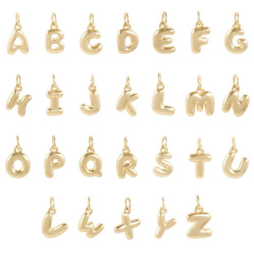 Letter Brass Pendants, Alphabet Letter, plated, DIY 
