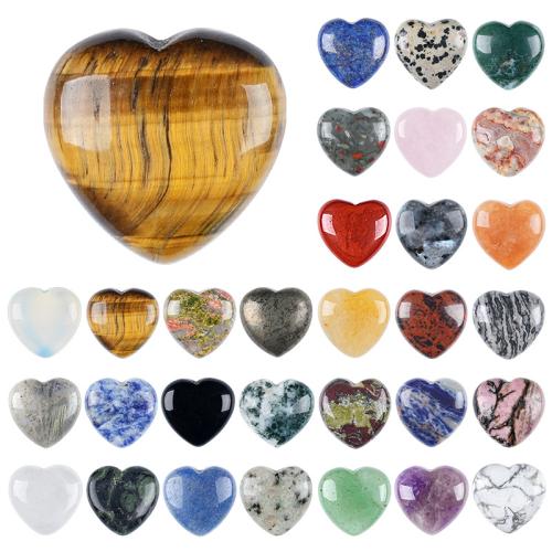 Gemstone Decoration, Heart, polished, DIY 20mm 