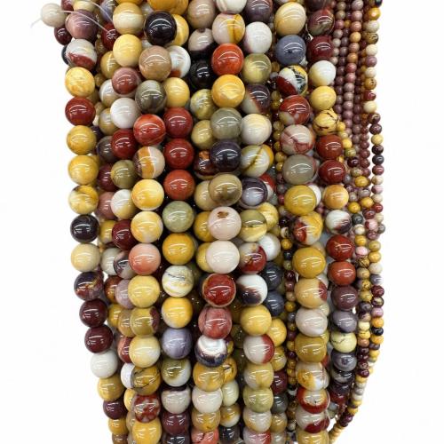 Yolk Stone Bead, Round, DIY Approx 38 cm 