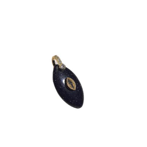 Gemstone Brass Pendants, with Brass, Teardrop, DIY & micro pave cubic zirconia 