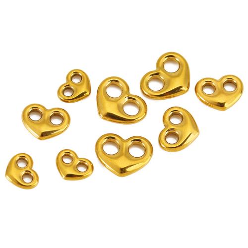 Stainless Steel Heart Pendants, 304 Stainless Steel, Vacuum Ion Plating, DIY 