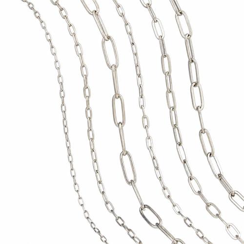Stainless Steel Cable Link Chains, 304 Stainless Steel, DIY original color 