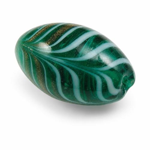 Goldsand Lampwork Perlen, oval, handgemacht, keine, 26x15mm, Bohrung:ca. 2mm, 500PCs/Tasche, verkauft von Tasche