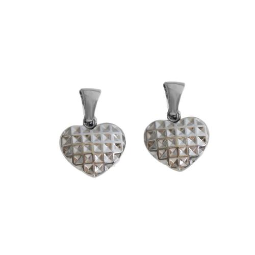 Stainless Steel Heart Pendants, 304 Stainless Steel, plated, DIY 