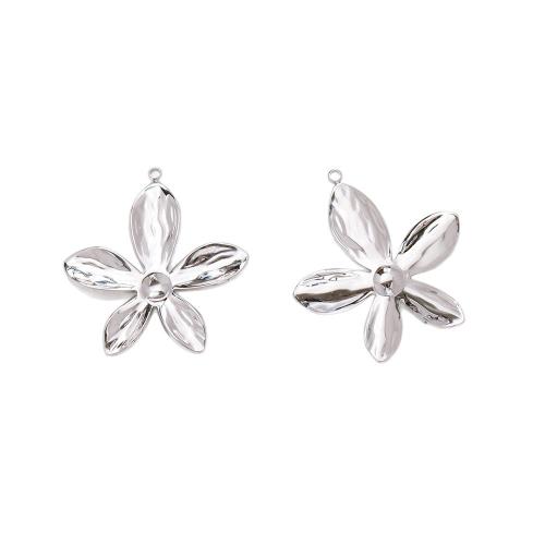 Stainless Steel Flower Pendants, 304 Stainless Steel, plated, DIY 