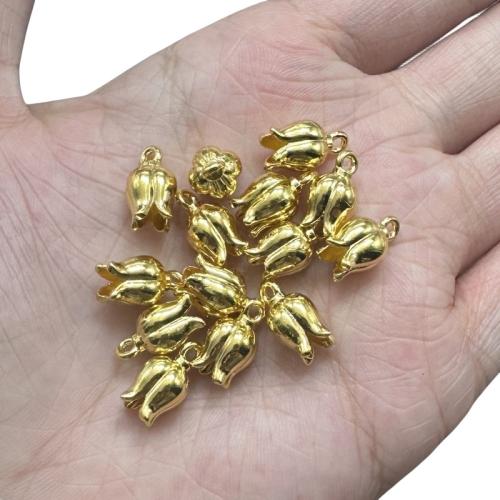 Zinc Alloy Flower Pendants, Tulip, plated, DIY 