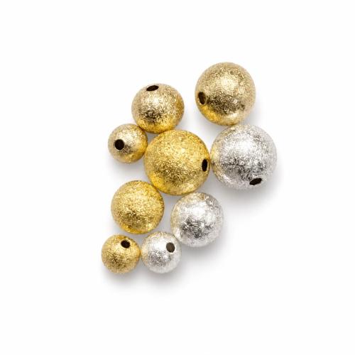 Brass Spacer Beads, Round, plated, DIY & frosted 