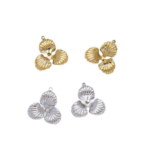 Stainless Steel Flower Pendants, 304 Stainless Steel, plated, DIY 