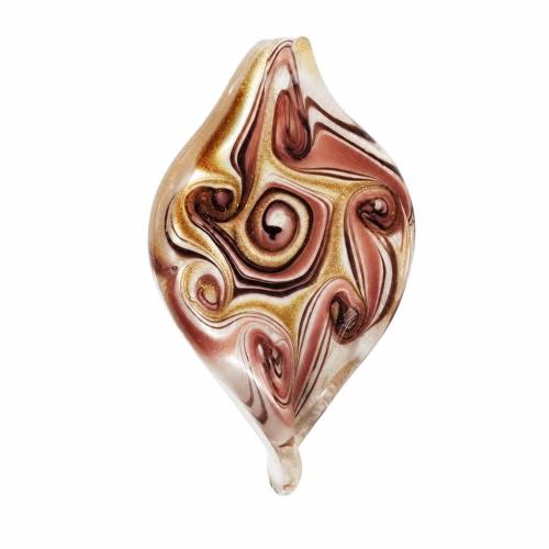 Lampwork Pendants, Leaf, handmade Approx 6mm 