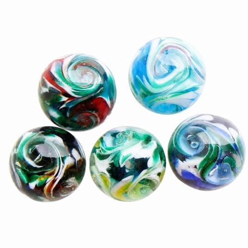бусины Lampwork ручной работы, Лэмпворк, Круглая, Связанный вручную, Много цветов для выбора, 17mm, отверстие:Приблизительно 2mm, продается PC