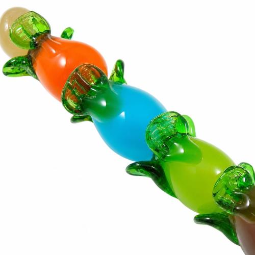 Pflanze Lampwork Perlen, Gemüse, gemischte Farben, 13x15mm, Bohrung:ca. 2.5mm, Länge:11 ZollInch, 20PCs/Strang, verkauft von Strang