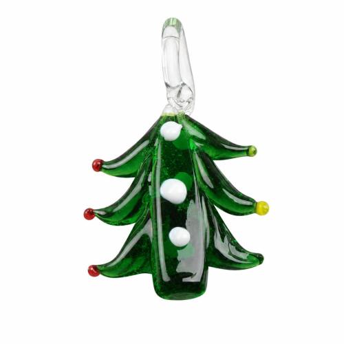Lampwork Pendants, Christmas Tree, DIY, green, 37*23*2mm Approx 5mm 