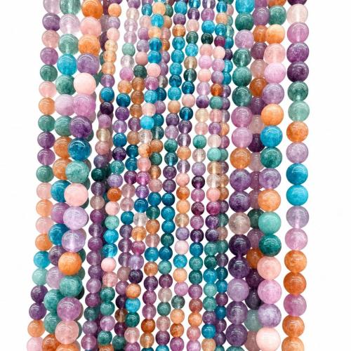 Mixto abalorio de piedra preciosa , Piedras preciosas, Esférico, Bricolaje & diverso tamaño para la opción, longitud:aproximado 38 cm, Vendido por Sarta