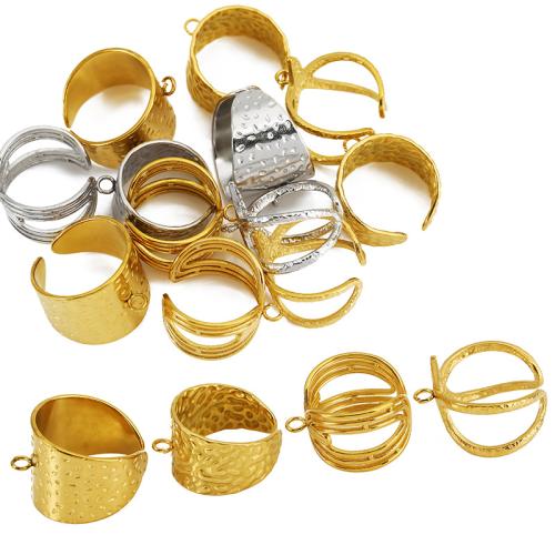 acero inoxidable 304 base con aro para anillos, Recubrimiento iónico al vacío, Bricolaje & ajustable & diferentes estilos para la opción, Vendido por UD
