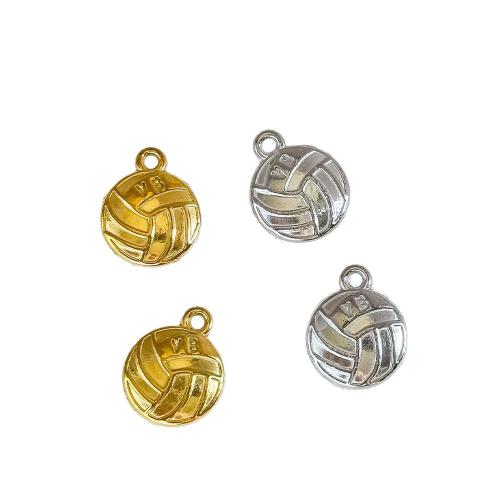 Stainless Steel Pendants, 304 Stainless Steel, Volleyball, plated, DIY 