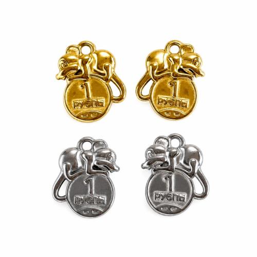 Stainless Steel Pendants, 304 Stainless Steel, plated, DIY 