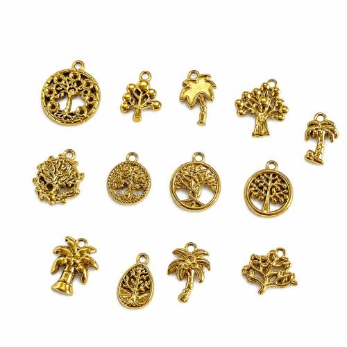 Stainless Steel Pendants, 304 Stainless Steel, Tree, gold color plated, DIY 